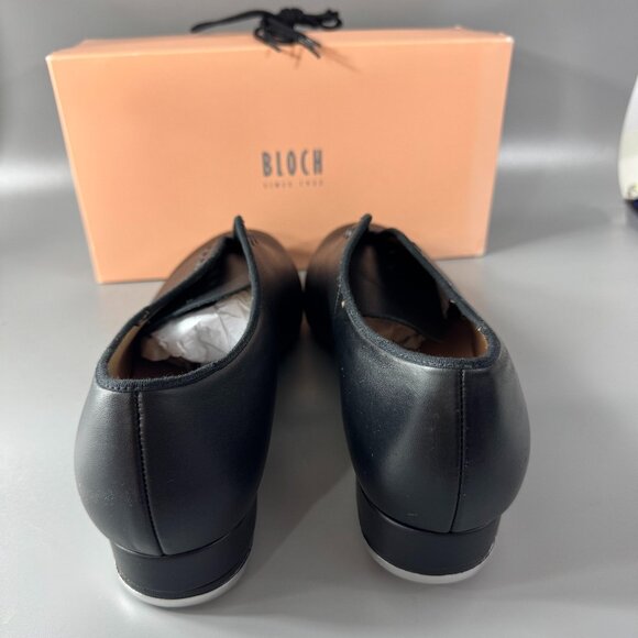 NIB Bloch Black Leather Tap Shoes Lace Up Dance with Techno Tap, Size 11 - Picture 4 of 13